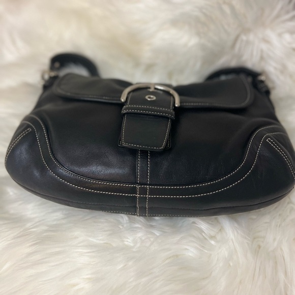 Vintage Coach black leather soho  Y2K bag 9248 - Picture 4 of 15